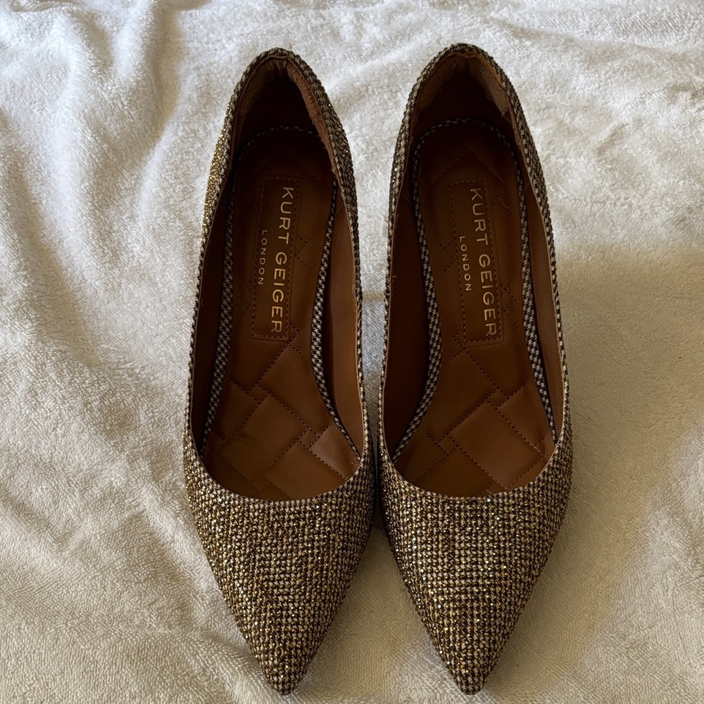 Kurt Geiger Textured Brown Heels